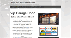 Desktop Screenshot of garagedoorrepairbalboaisland.com